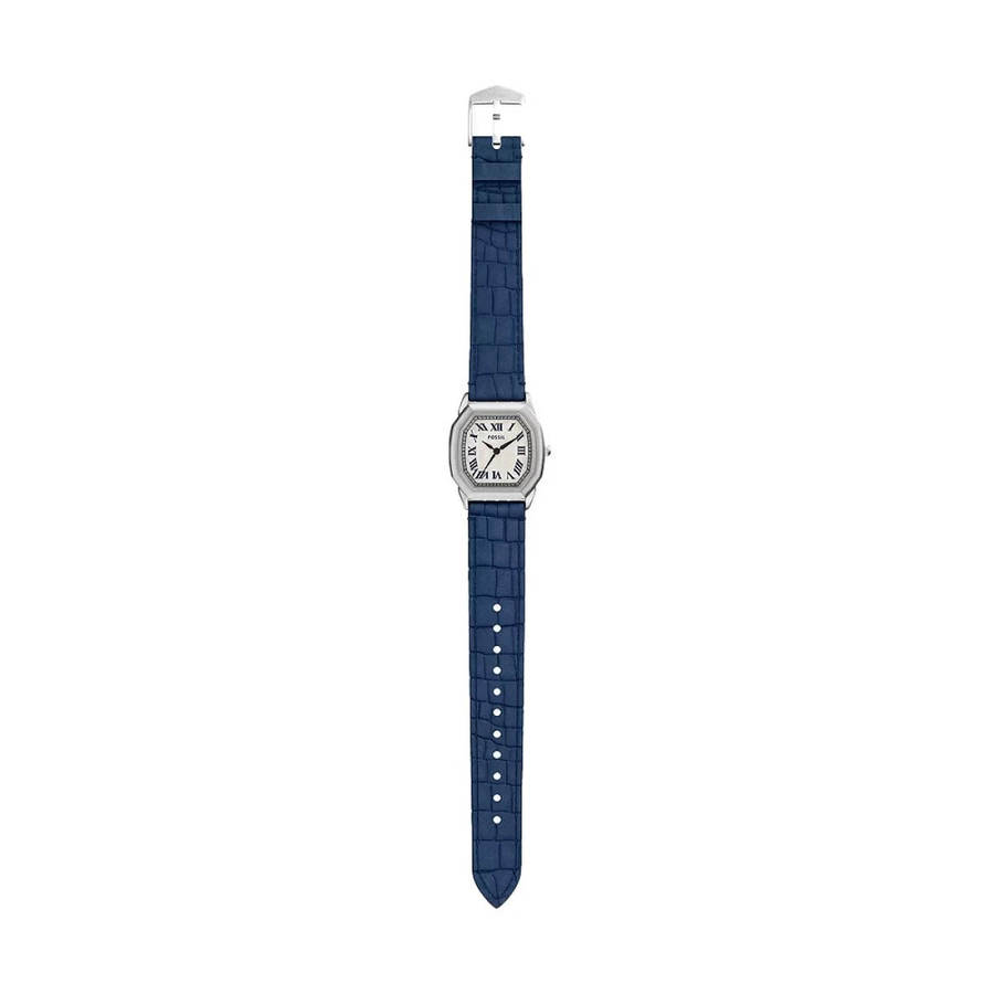 Fossil Harlow Three-Hand Navy Croco Leather Women's Watch | ES5425