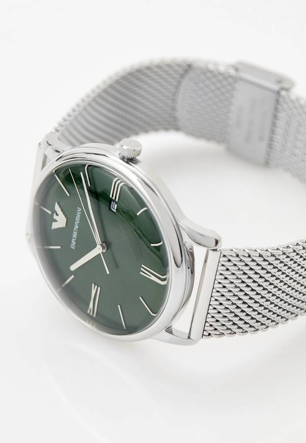 Emporio Armani Three-Hand Date Stainless Steel Mesh Men's Watch | AR11578