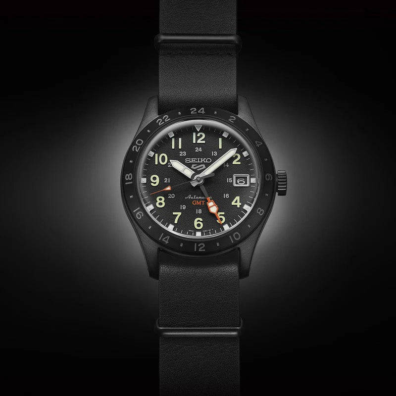 Seiko 5 Sports Automatic GMT Black Dial Men's Watch | SSK025K1