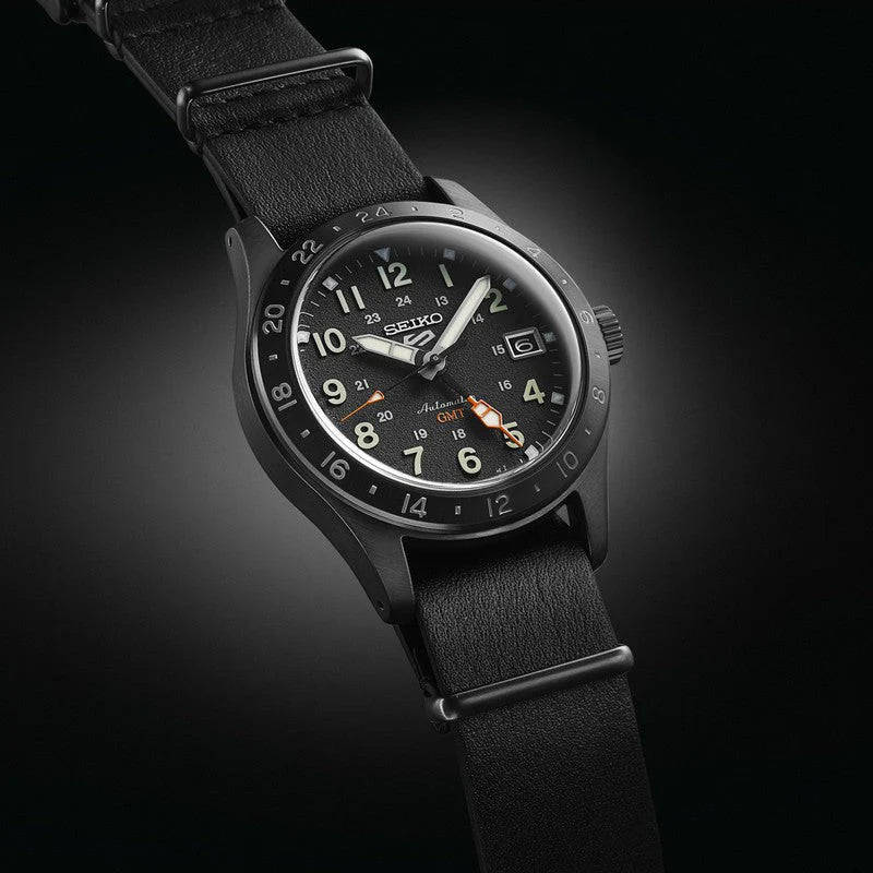 Seiko 5 Sports Automatic GMT Black Dial Men's Watch | SSK025K1