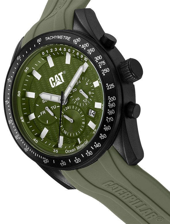 CAT Oceania Multi Olive Green Dial Men's Watch | LQ.169.21.821