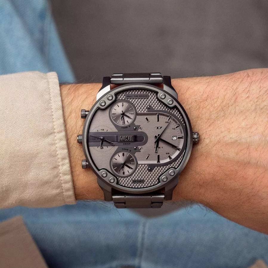 Diesel Mr Daddy Slim Gunmetal Chrono Mens Watch | DZ7487