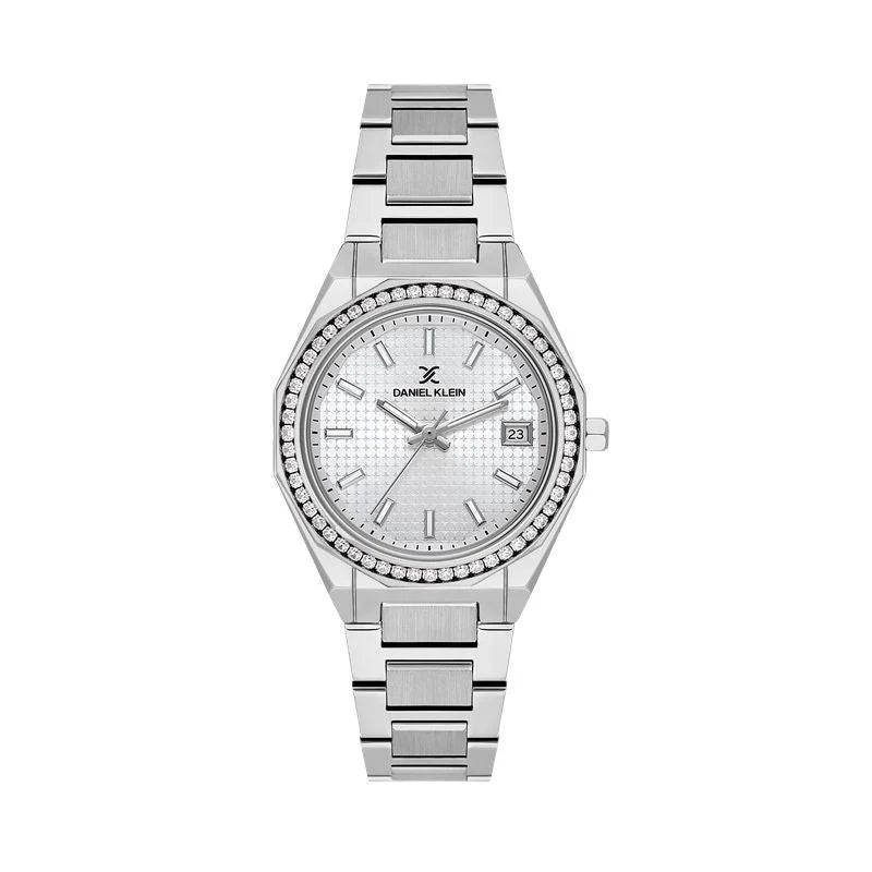 Daniel Klein Premium Silver Dial Three Hands Woman's Watch | DK113716-1
