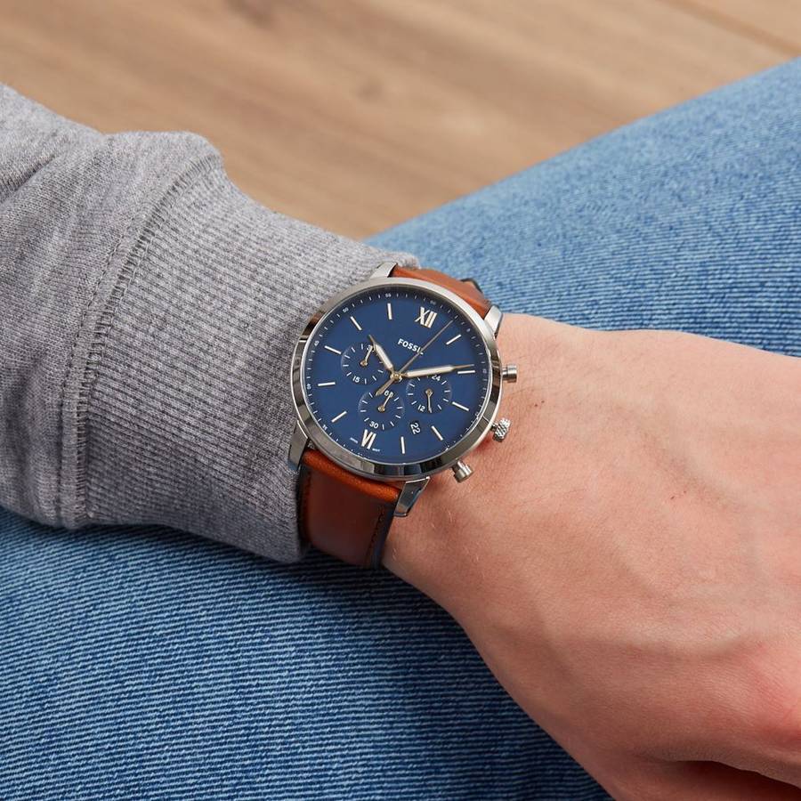Fossil Neutra Chronograph Brown Leather Men's Watch | FS5453