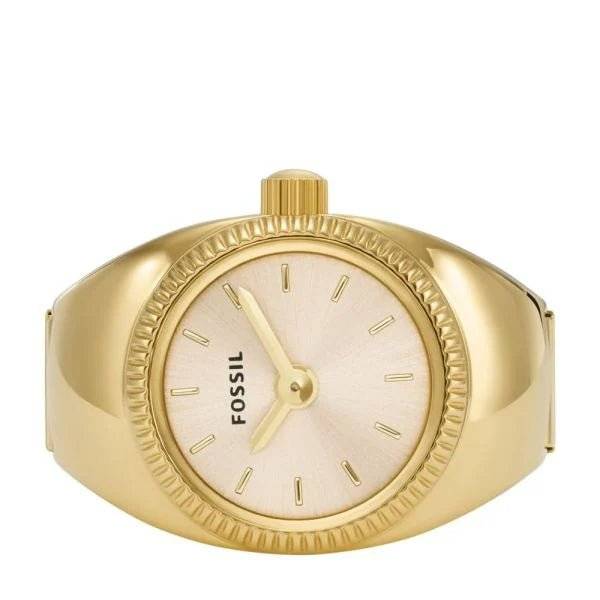 Fossil Two-Hand Gold-Tone Stainless Steel Women's Ring Watch | ES5246