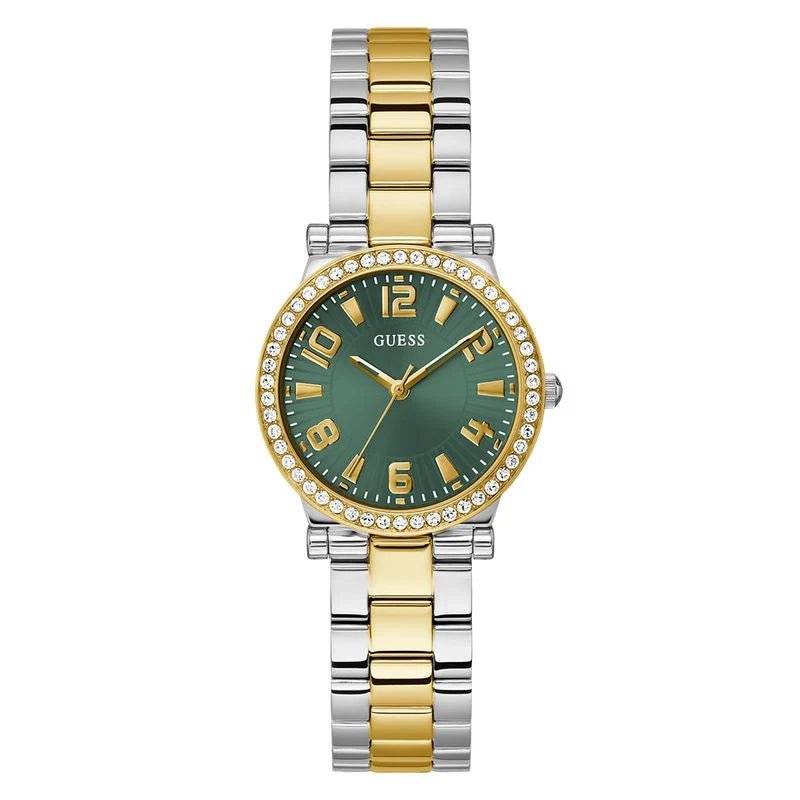 Guess Fawn Green Dial Analog Woman's Watch | GW0686L2