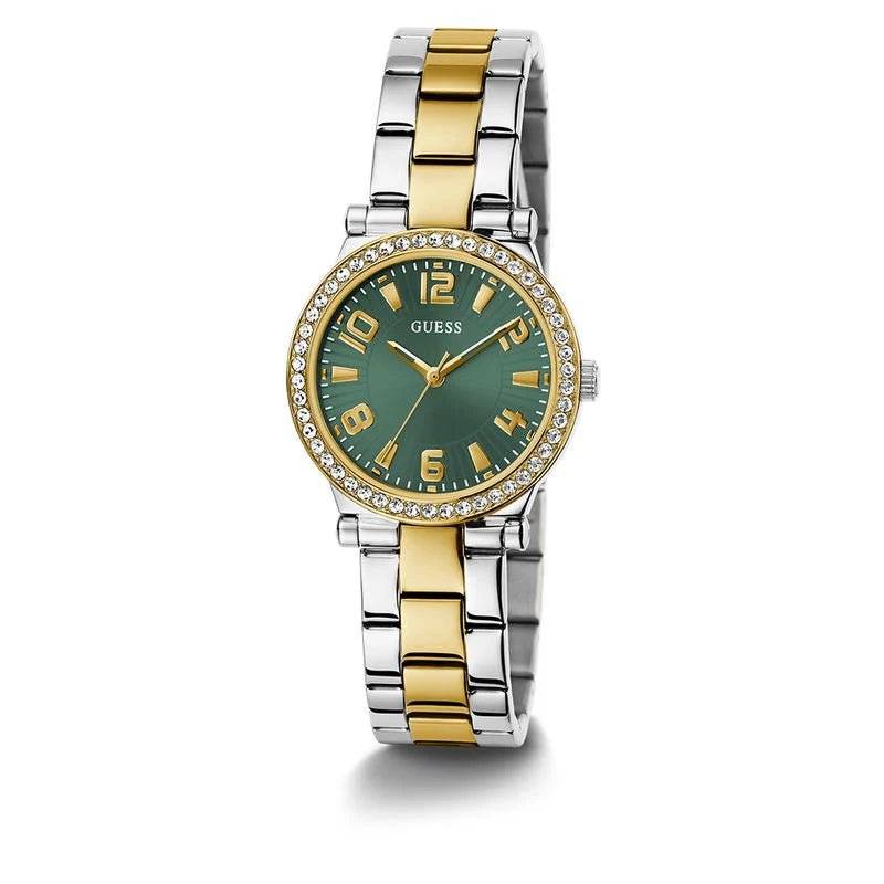 Guess Fawn Green Dial Analog Woman's Watch | GW0686L2