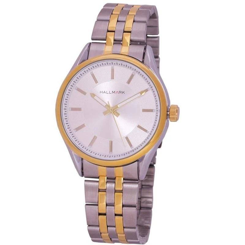 Hallmark Two Tone White Dial Men's Watch | HD1410S