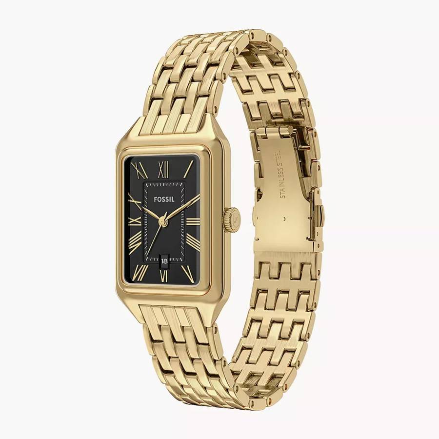 Fossil Raquel Quartz Black Dial Steel Strap Womens Watch | ES5434
