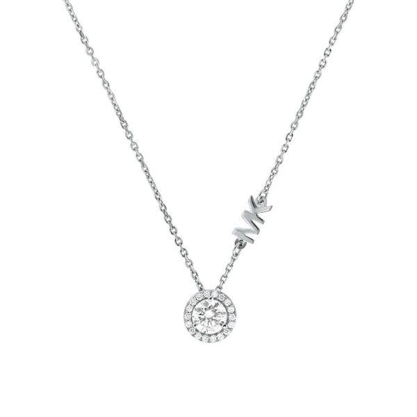 Michael Kors Sterling Silver Cubic Zirconia Pendant Women's Necklace | MKC1208AN040