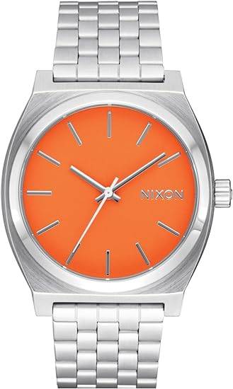 Nixon Time Teller Stainless Steel Orange Dial Men's Watch | A0455212-00
