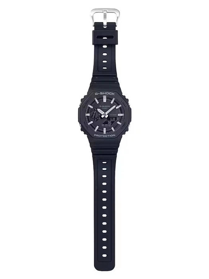 Casio G-Shock Carbon Core Black Dial and Black Rubber Strap 45mm Men's Watch | GA-2100-1ADR