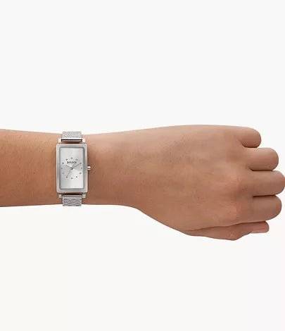 Skagen Hagen Three-Hand Silver Stainless Steel Mesh Unisex Watch | SKW3115