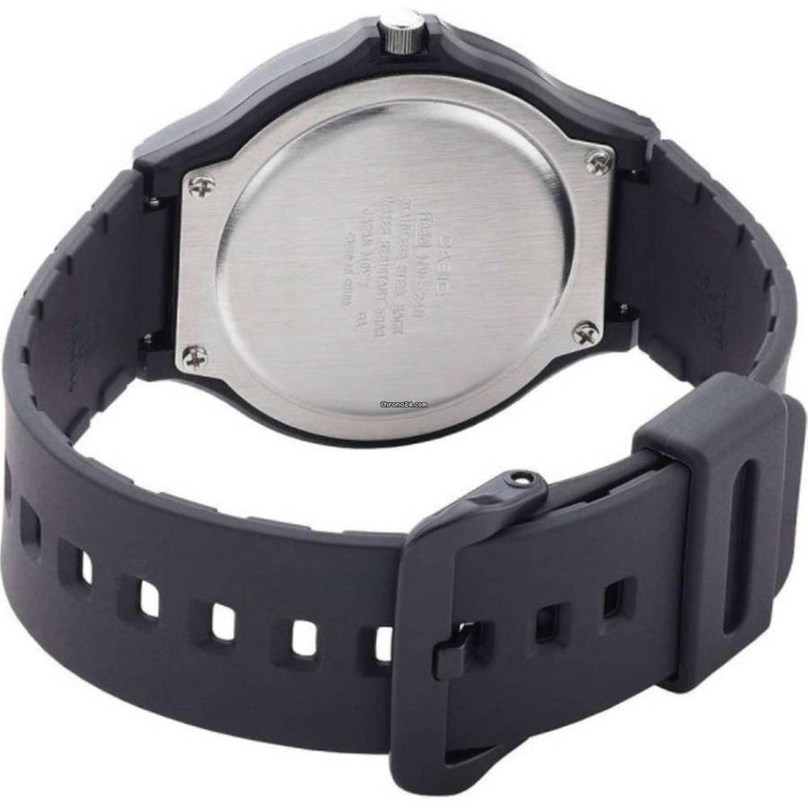 Casio Black and White Resin Unisex Watch | MW-240-7BVDF