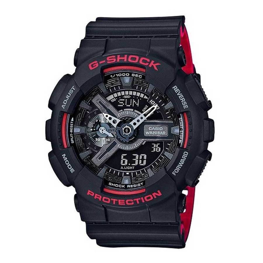 CASIO G-Shock Digital Quartz Black Resin GA-110HR-1ADR Mens Watch