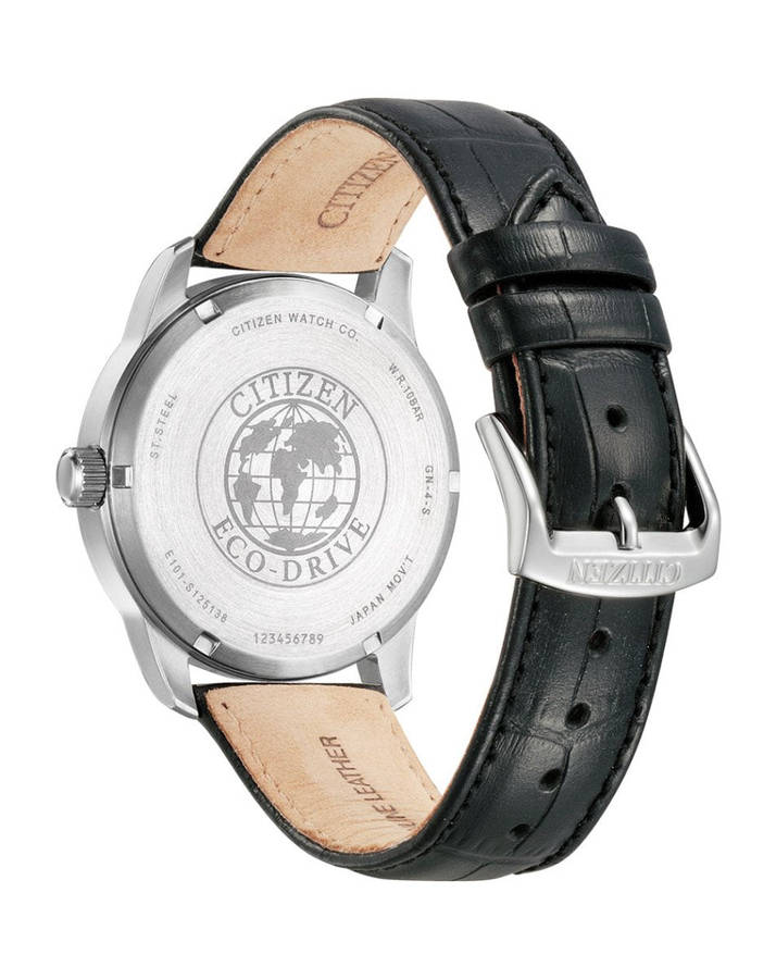 Citizen Eco-Drive Black Leather Men's Watch | BM8550-14A