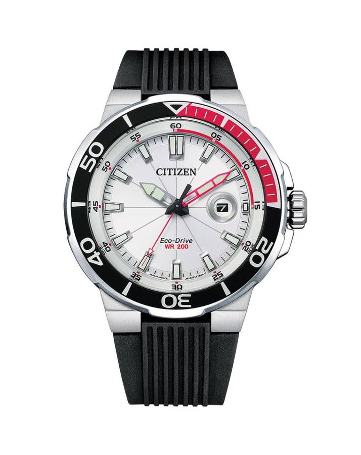 Citizen Eco-Drive Black Polyurethane Strap Men's Watch | AW1429-00A