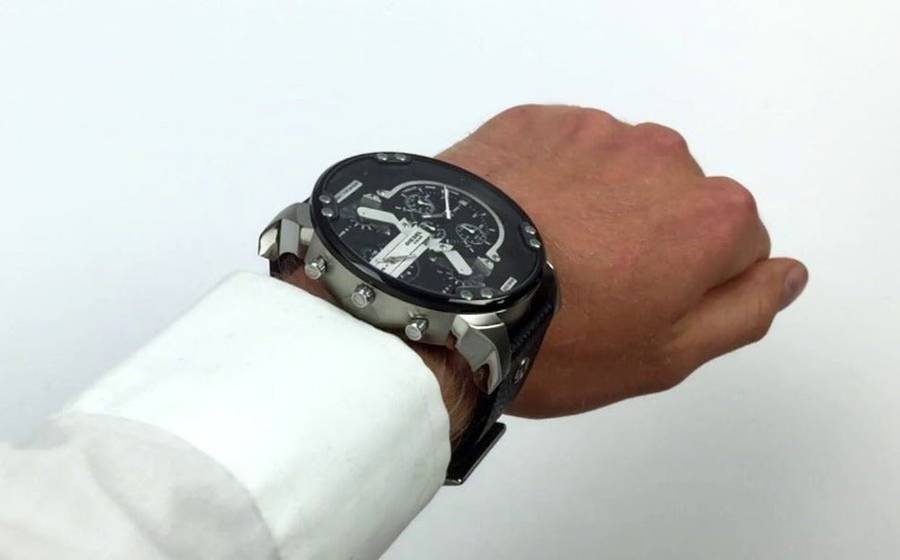 Diesel Men's Mr. Daddy 2.0 Silver Round Leather Watch | DZ7313