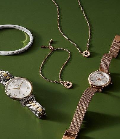 Fossil Daisy Three-Hand Two-Tone Stainless Steel Women's Watch and Bracelet Set |  ES5249SET