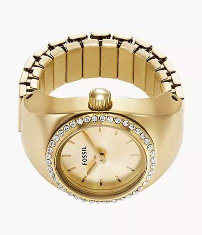 Fossil Ring Two-Hand Gold-Tone Stainless Steel Woman's Watch | ES5319