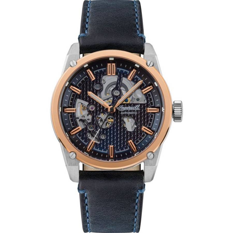 Ingersoll The Carroll Automatic Black Leather Strap Men's Watch -  I11602