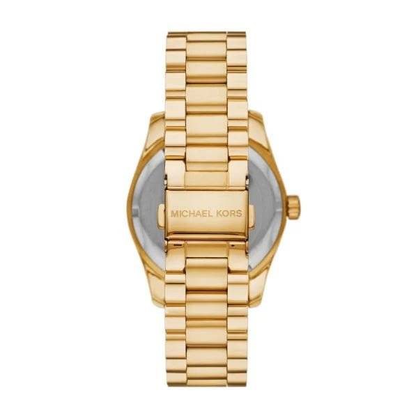 Michael Kors Lexington Three-Hand Gold Stainless Steel Women's Watch and Jewellery Gift | MK1079SET