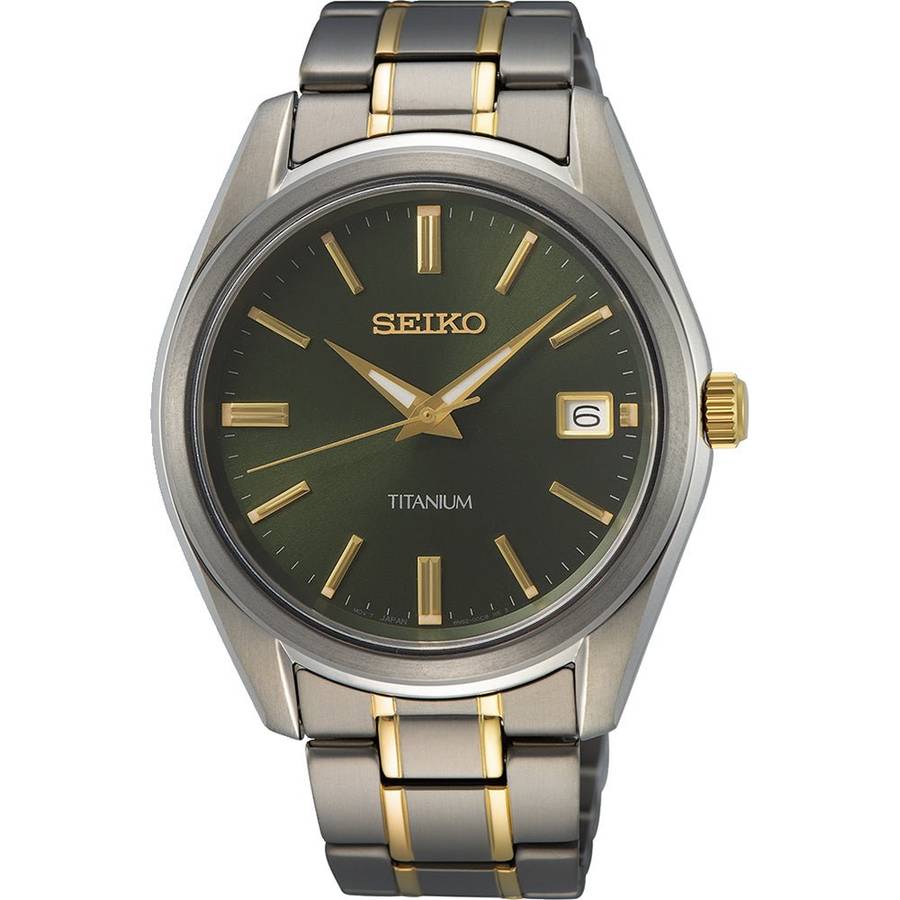 Seiko Titanium Classic Green Dial Men's Watch | SUR377P1