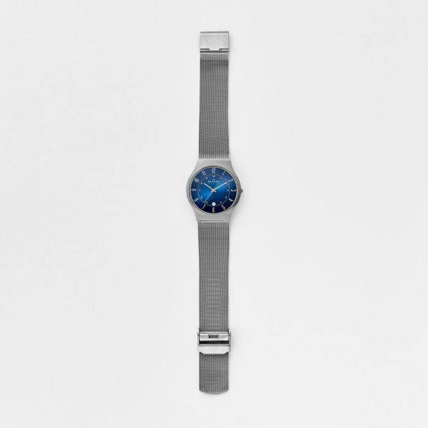 Skagen Sundby Gray Round Stainless Steel Mesh Men's Watch | 233XLTTN
