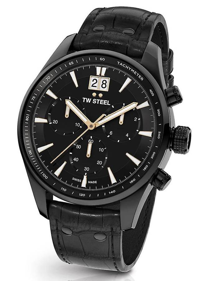 TW Steel ACE Aternus 45mm Black Chronograph Men's Watch | ACE304