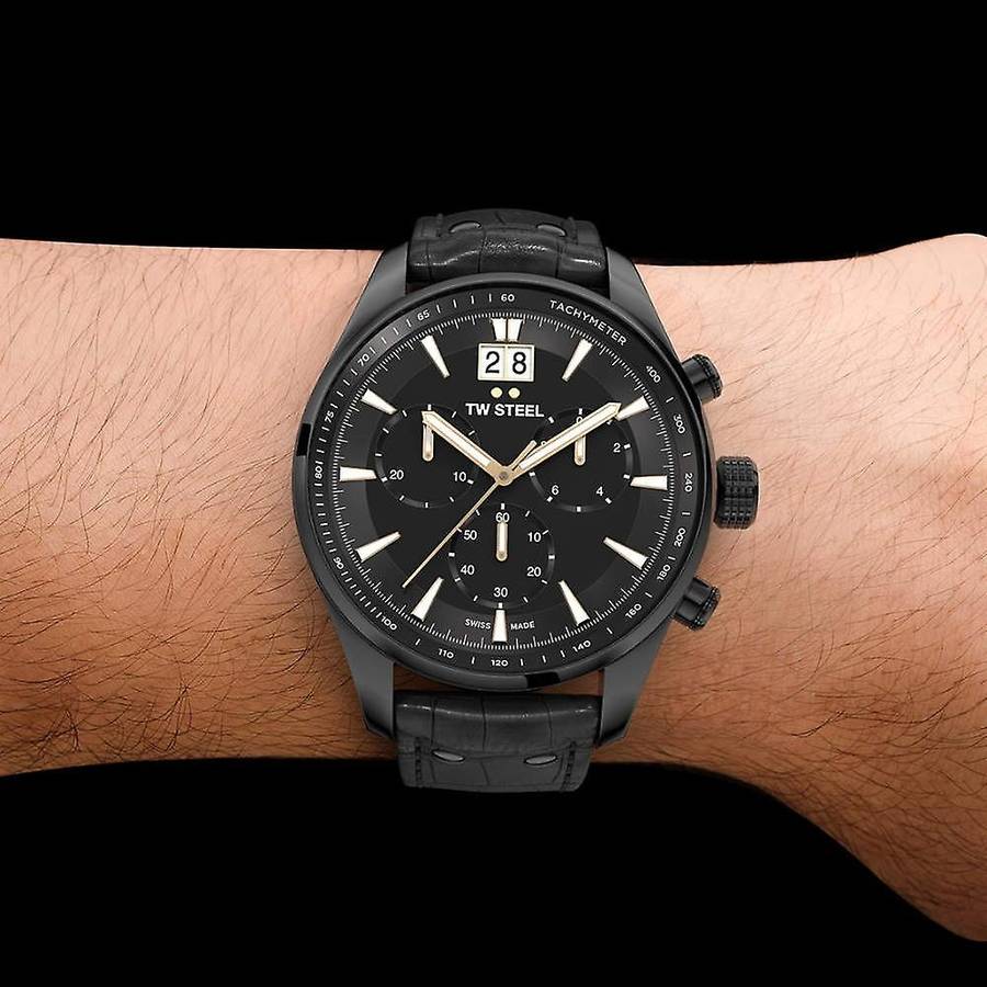 TW Steel ACE Aternus 45mm Black Chronograph Men's Watch | ACE304