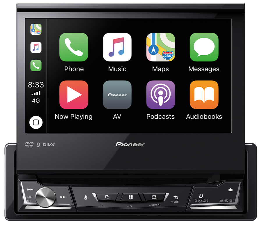 Pioneer AVH-Z7250BT In-Dash BT/DVD/USB Single Din Player with Apple CarPlay & Android Auto