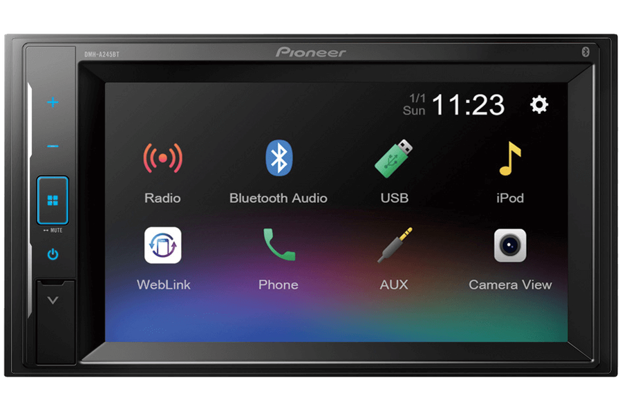 Pioneer DMH-A245BT 6.2  Bluetooth/USB/AUX Double Din Multimedia Player