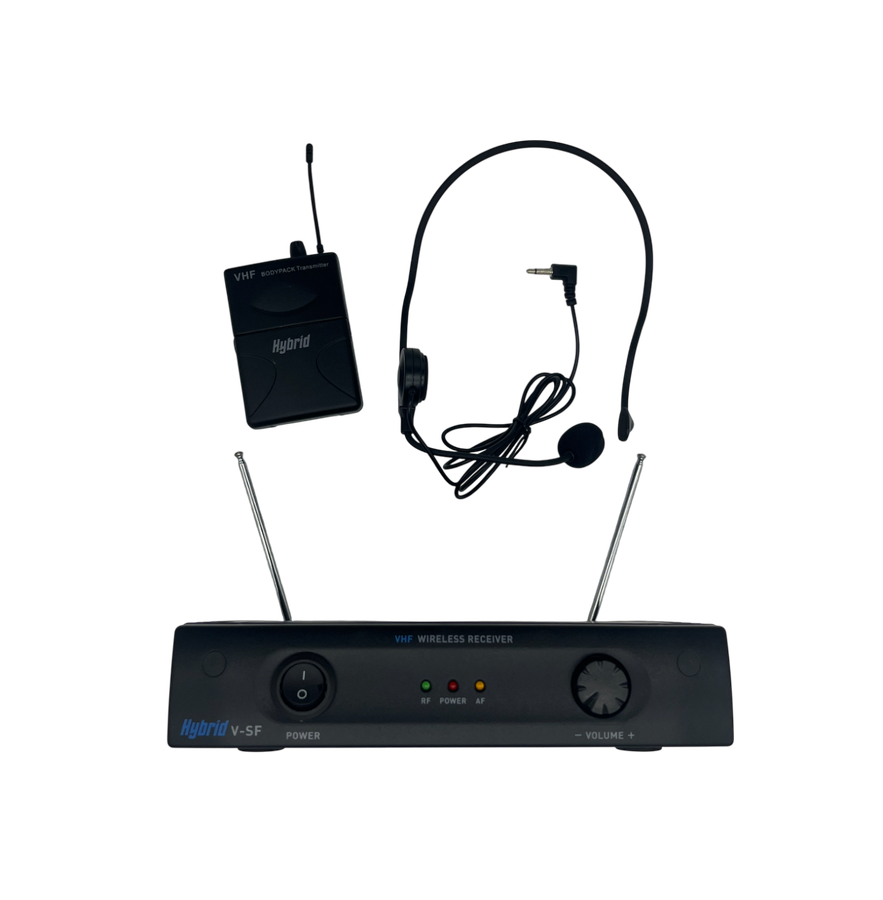 Hybrid V-SF LP VHF Wireless Headset Microphone System