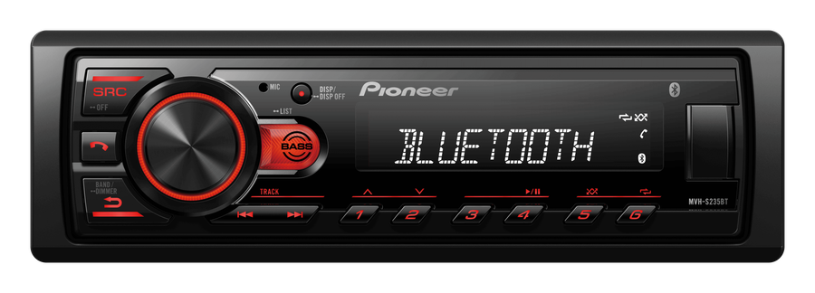 Pioneer MVH-S235BT Single Din Radio