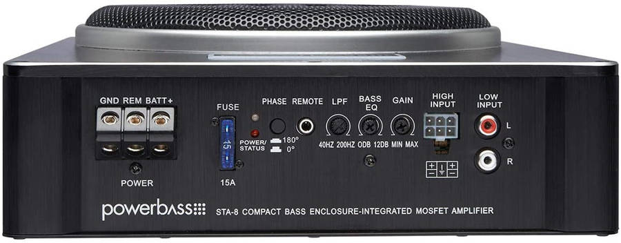 POWERBASS PB2500BK 10" ACTIVE UNDERSEAT SUBWOOFER