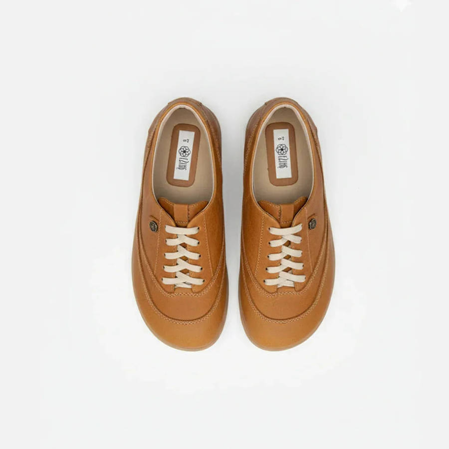 Esthe UTip Toffee Unisex Leather Sneakers