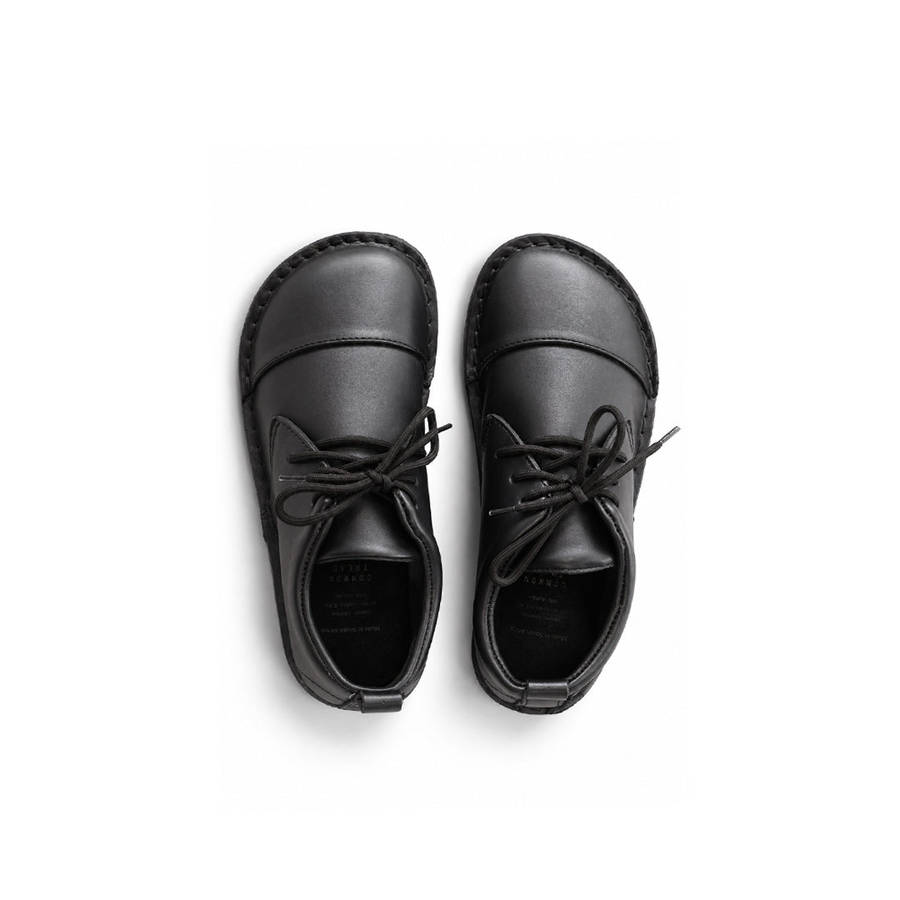 Common Tread Kids Lace-up School Shoe Black