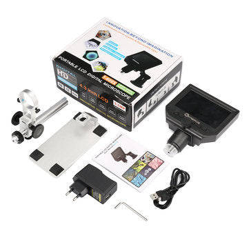 FREE SHIPPING! **SALE** G600 Digital 1-600X 3.6MP 4.3inch HD LCD Display Microscope Continuous Ma...