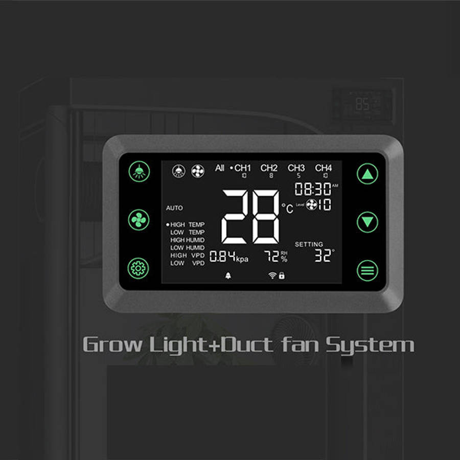 Professional smart controller | Supports control of LED grow lights, Inline Fans and Clip Fan set...