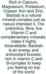 Baobab Fruit - Mega Multi-Mineral (Pre-biotic Anti-oxidant) - 90 Gel Capsules