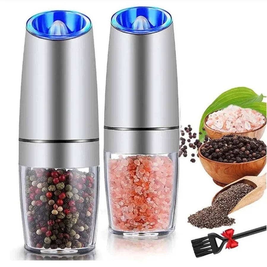1pc Gravity Electric Pepper Grinder Salt Or Pepper Mill Adjustable Coarseness Battery Powered Wi
