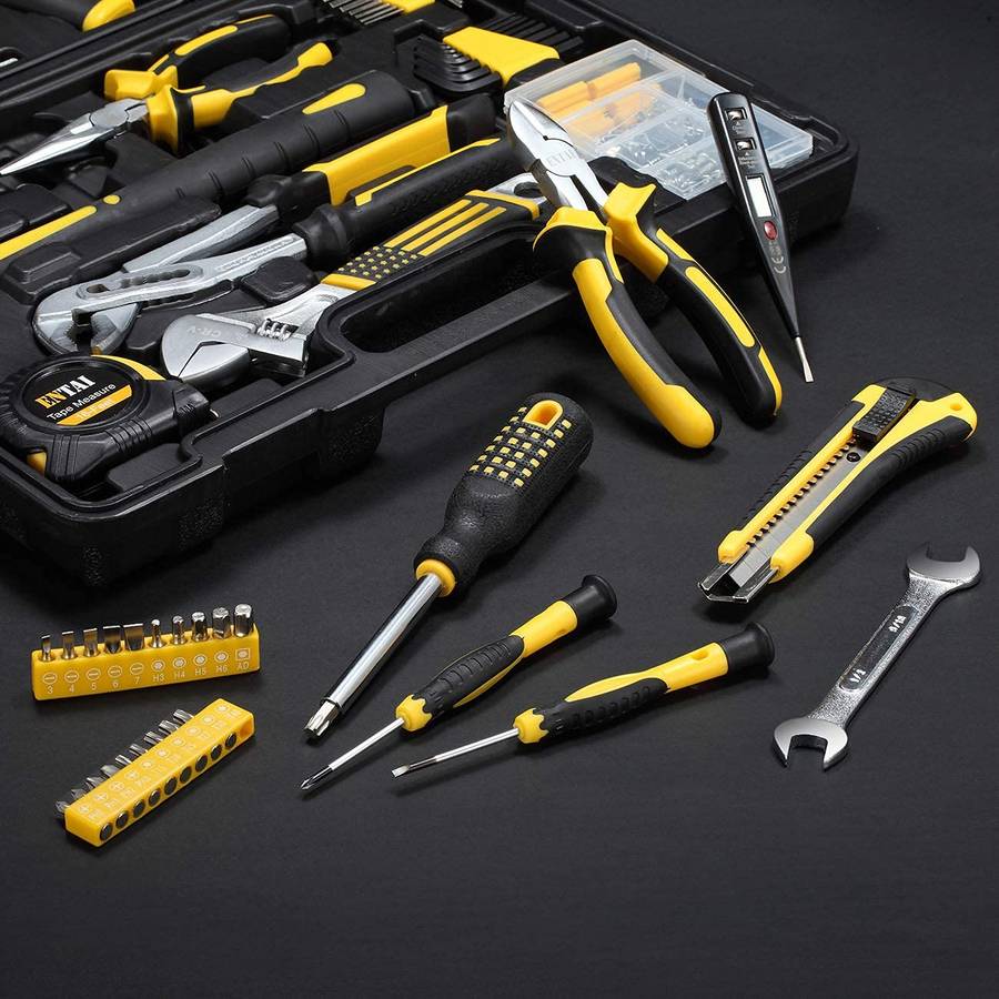 Household Tool Set Household Hand Tool Set With Sturdy Carrying Tool Box Home Repair Basic Tool Set