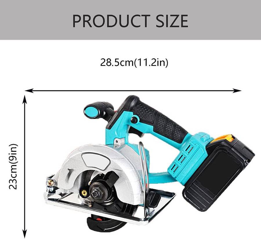 20V Electric Hand Saw, 4.0Ah Battery, 6-1/2 Inch, 1000W Saws For Woodworking with Fast Charger, 2 Bl