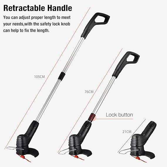 Electric Grass Cutting Machine for Home Garden, Portable Light Weight Lawn Mower with 4 Switchable N