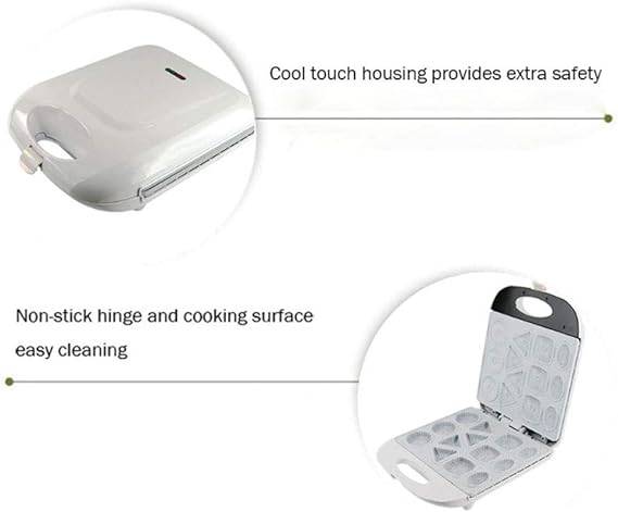 Electric Biscuit Maker, Cake Snack Cookie Machine, Non Stick Mold, Creative Quick Breakfast Kitchen