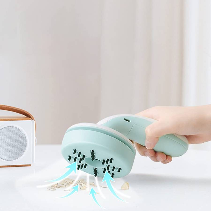 Mini C500 Desktop Vacuum Cleaner USB Charging with Vacuum Nozzle Cleaning Brush Detachable Design