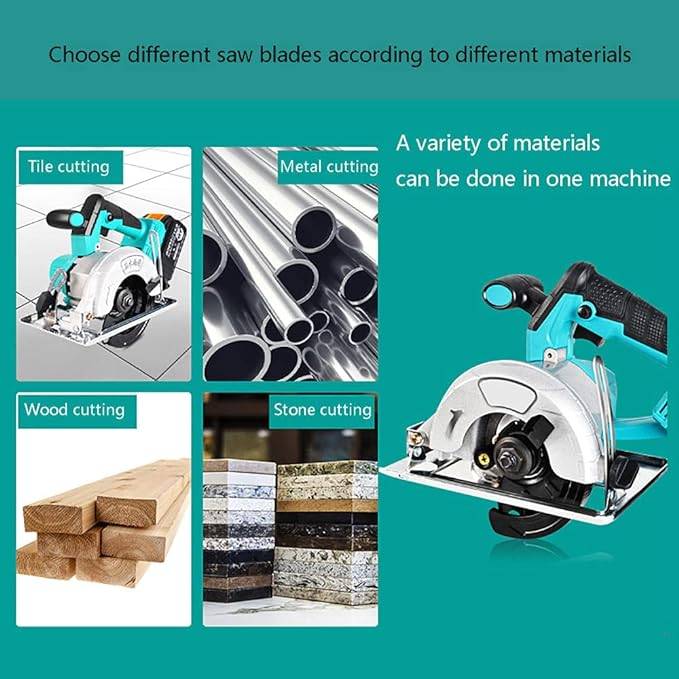 20V Electric Hand Saw, 4.0Ah Battery, 6-1/2 Inch, 1000W Saws For Woodworking with Fast Charger, 2 Bl