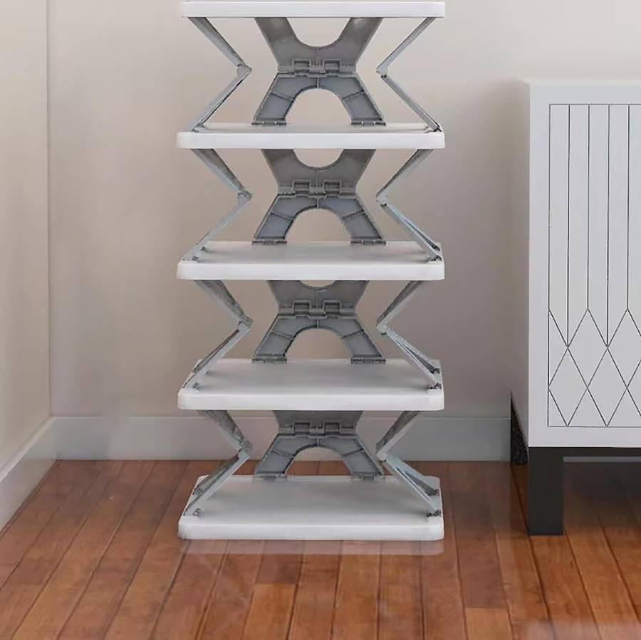 Smart Store Collapsible Shoes Stand,Shoe Tower Rack Suit for Small Spaces,Closet,Small Entryway,Easy