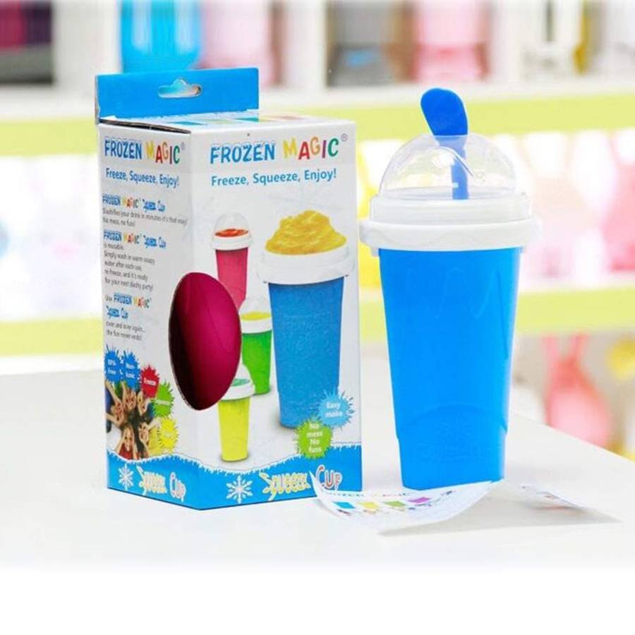 Slushy Maker Cup The Tiktok Frozen Magic Squeeze Cup Double Layer Magic Quick Frozen Smoothies Cup