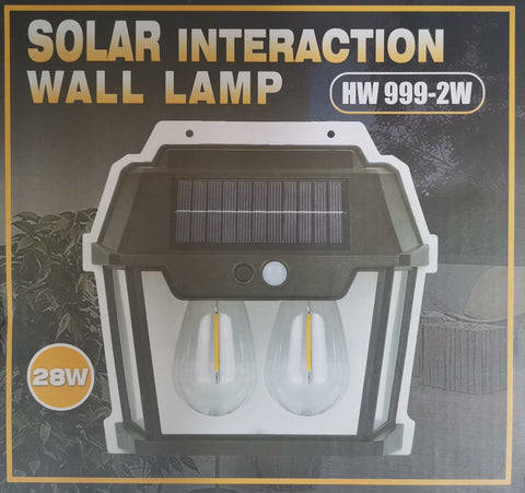LED Dual Core Outdoor Lighting Solar Warm Light Wall Lamp